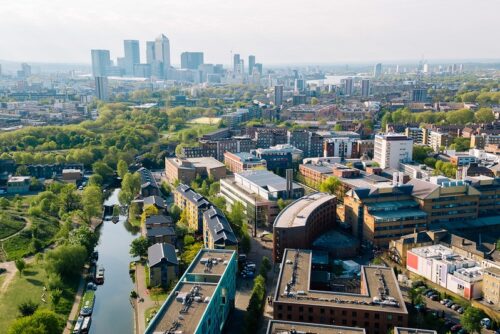 Queen Mary University of London aerial view