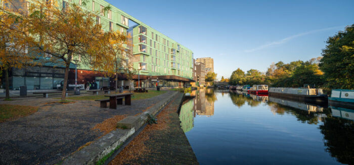 Architectural images of Queen Mary campus spaces photographed by external photographer Ben Pipe.