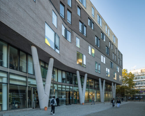 Architectural images of Queen Mary campus spaces photographed by external photographer Ben Pipe.