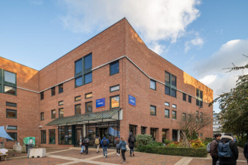 Architectural images of Queen Mary campus spaces photographed by external photographer Ben Pipe.