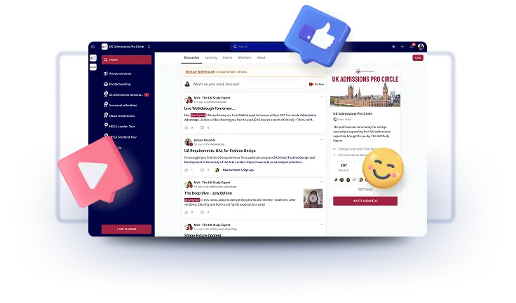 A social media page displaying a smiley face and a heart, symbolizing positivity and affection in online interactions.