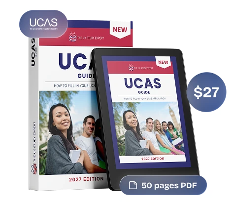 A collection of UCAS guides stacked together, showcasing various covers and titles related to university applications.