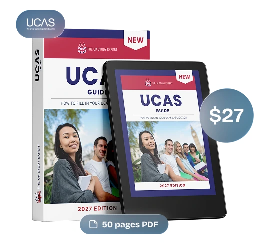 UCAS guide cover featuring the title prominently displayed with a clean, professional design.
