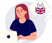 Girl Taking Quiz Illustration